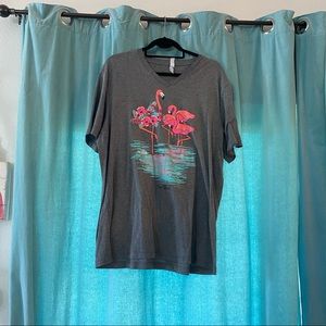 August bleu flamingo top